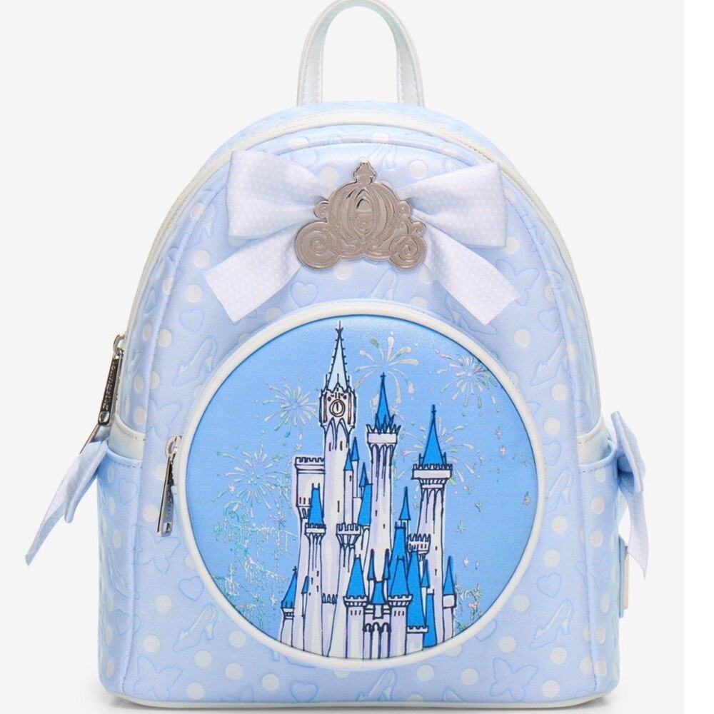Loungefly Disney Cinderella Castle Mini Backpack NWT